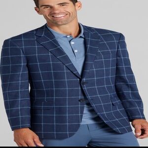 Jos. A. Bank Blue Windowpane Blazer